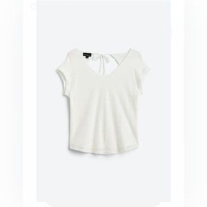 FORTUNE + IVY Cheylee Tie Back Eyelet Detail Top